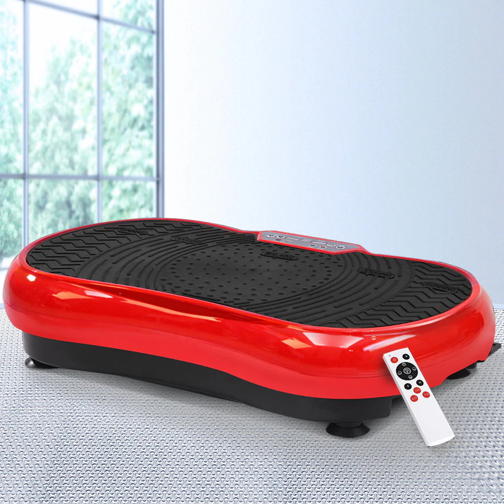 Everfit Vibration Machine Platform Vibrator Resistance Rope Home Fitness Red - Image 7