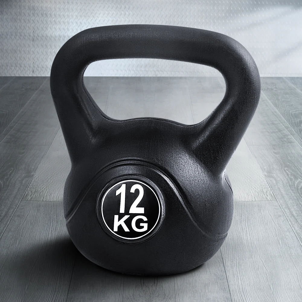 Everfit 12kg Kettlebell Set Weight Lifting Bench Dumbbells Kettle Bell Gym Home - Image 8