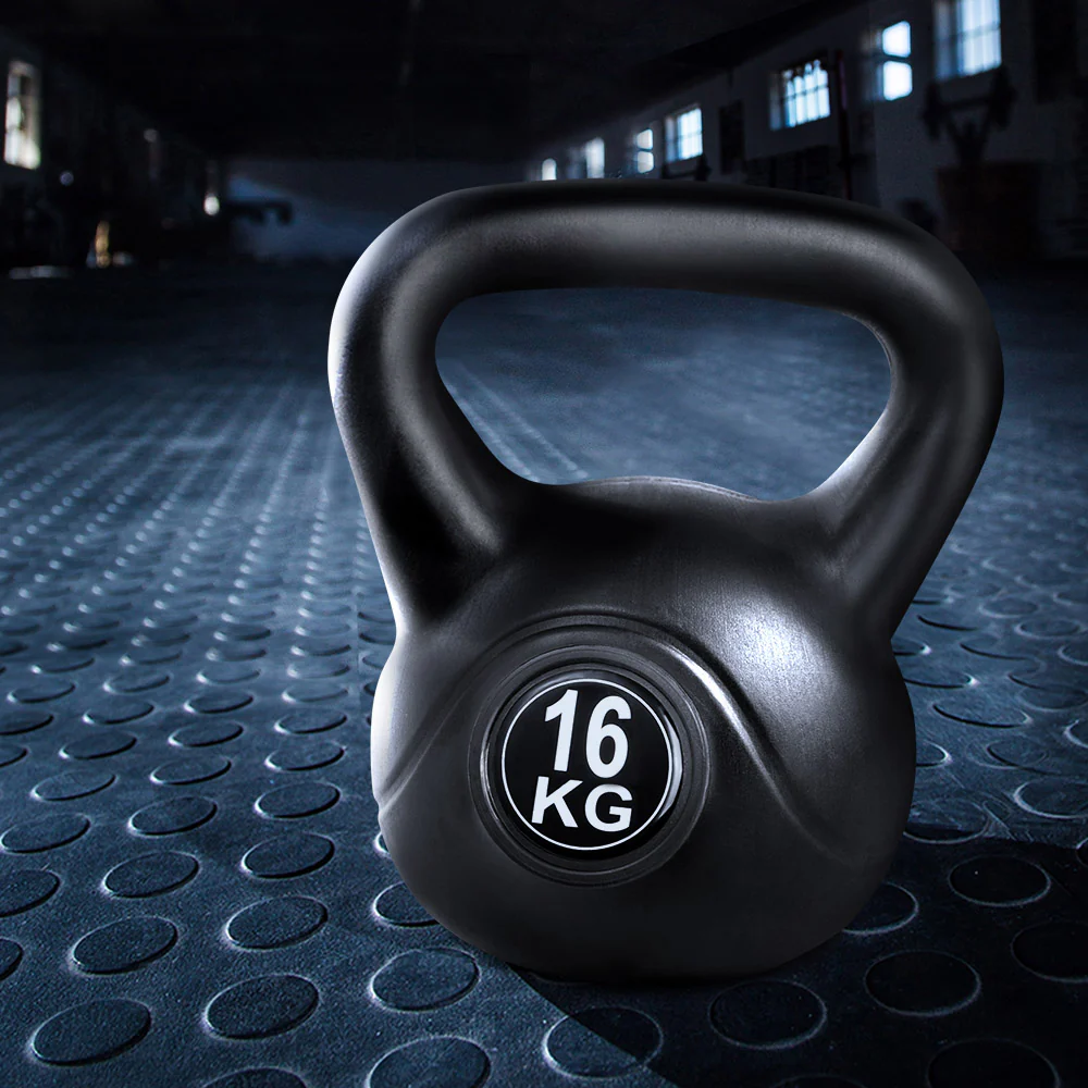 Everfit 16kg Kettlebell Set Weight Lifting Bench Dumbbells Kettle Bell Gym Home - Image 8