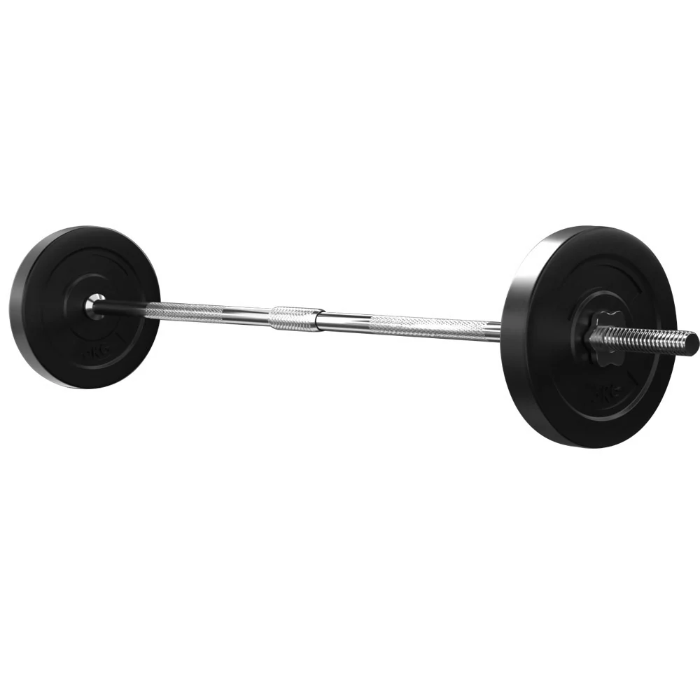 Everfit 18kg Barbell Set Weight Plates Bar Lifting Bench 168cm - Image 4
