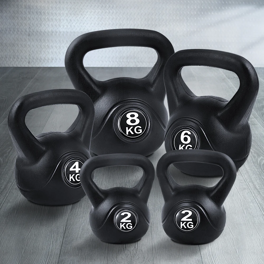 Everfit 22kg Kettlebell Set Weight Lifting Kettlebells Bench Dumbbells Gym Home - Image 8