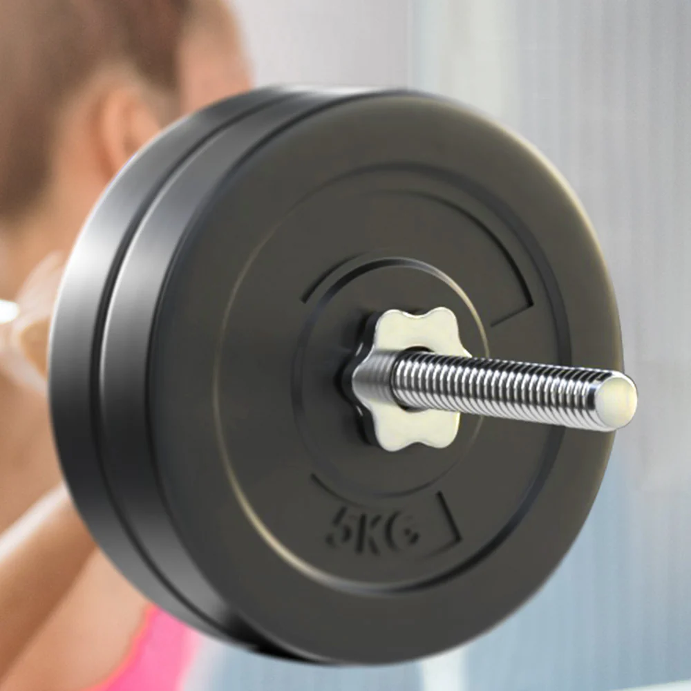 Everfit 28kg Barbell Set Weight Plates Bar Lifting Bench 168cm - Image 5