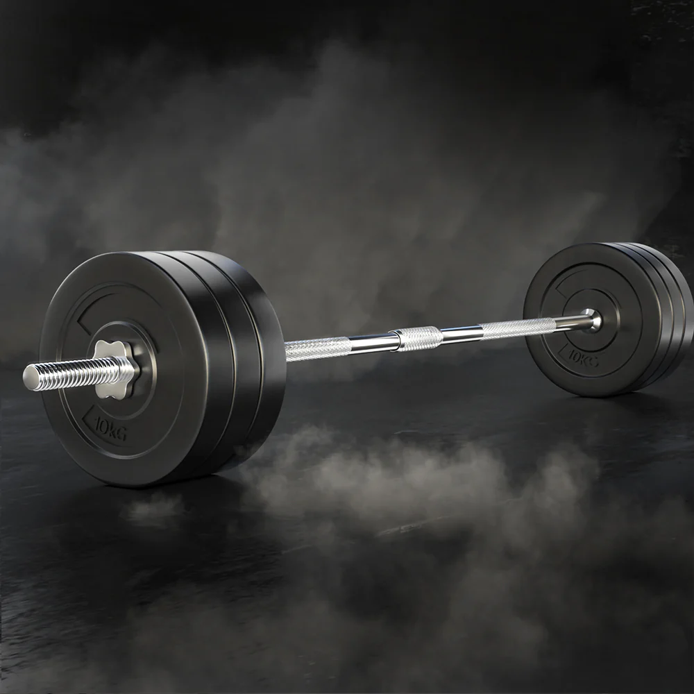 Everfit 68kg Barbell Set Weight Plates Bar Lifting Bench 168cm - Image 8