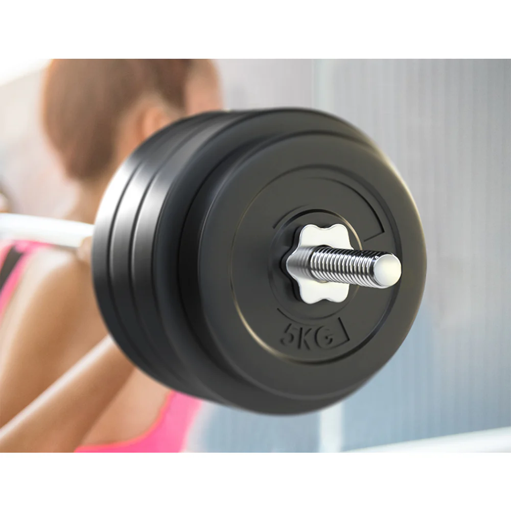 Everfit 78kg Barbell Set Weight Plates Bar Lifting Bench 168cm - Image 5
