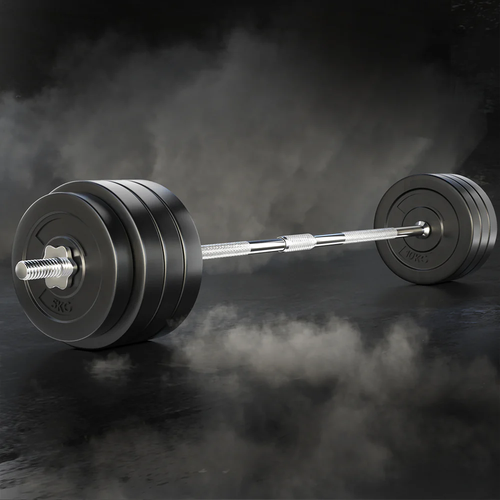 Everfit 78kg Barbell Set Weight Plates Bar Lifting Bench 168cm - Image 8