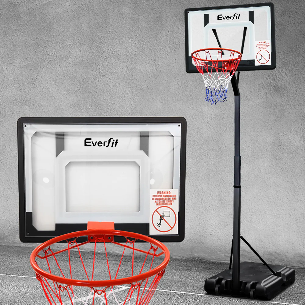 Everfit 2.6M Basketball Hoop Stand System Adjustable Portable Pro Kids Clear - Image 7