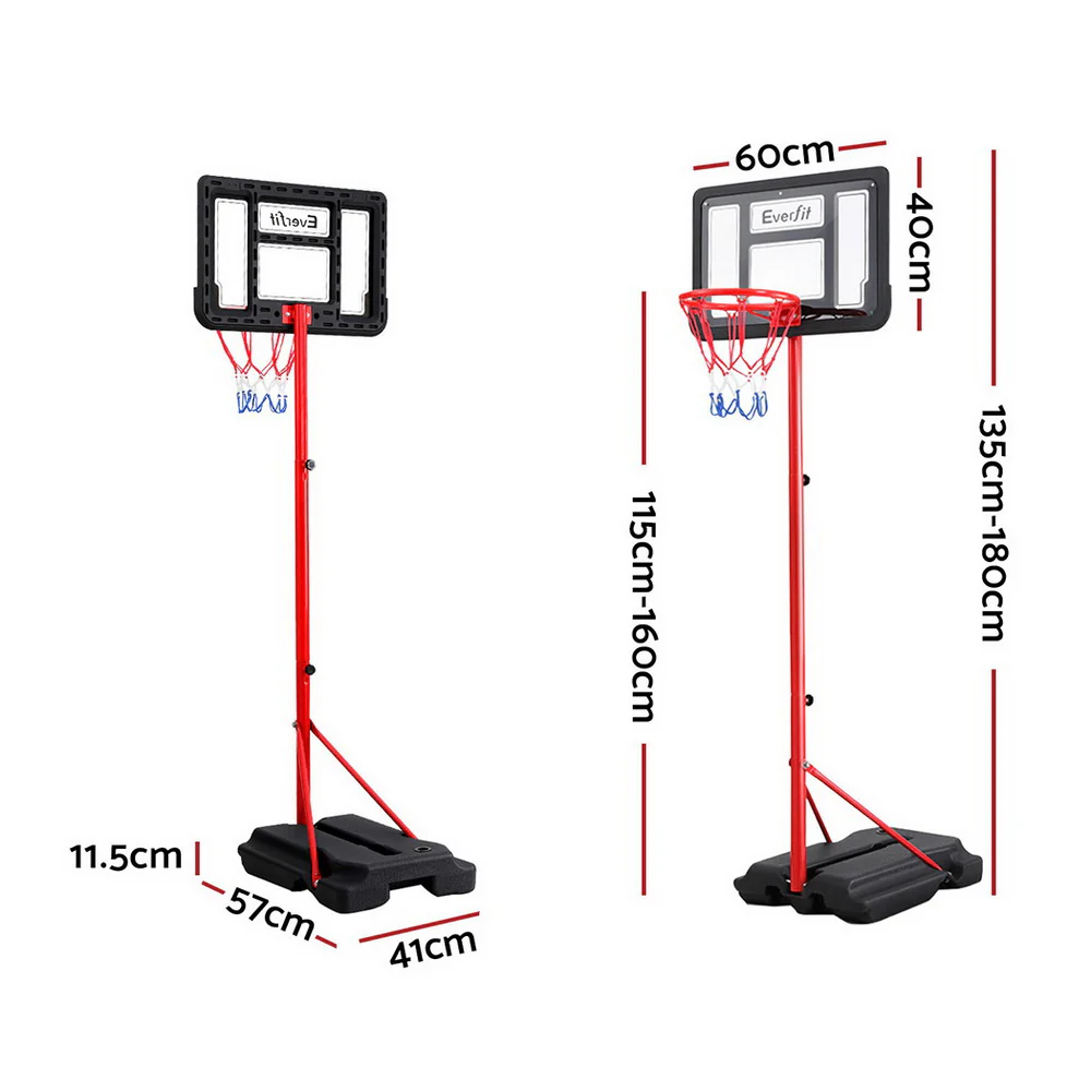 Everfit 1.6M Kids Basketball Hoop Stand System Portable - Image 3
