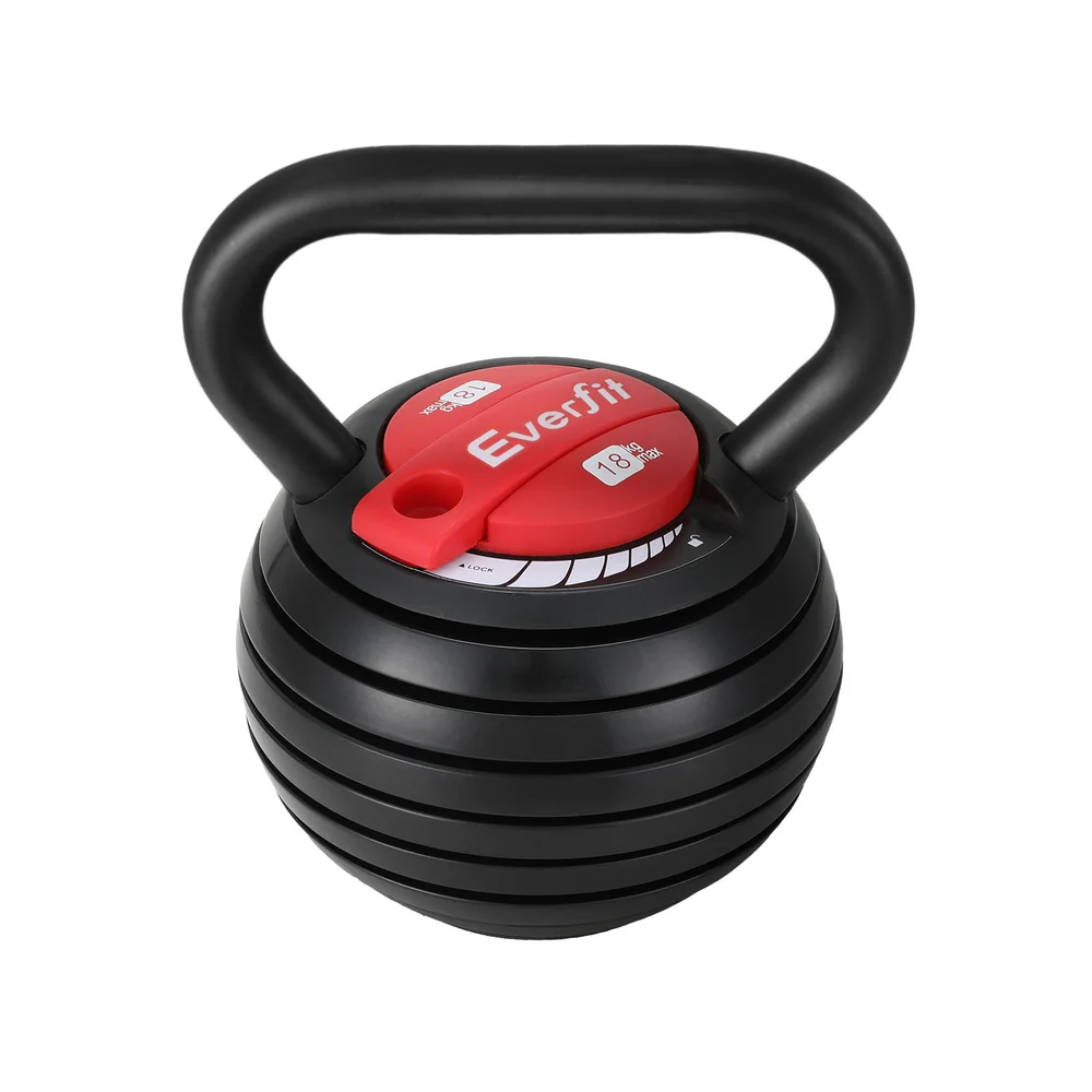 Everfit 18kg Adjustable Kettlebell Set Portable Kettle Bell Weight Dumbbells 10lbs 40lbs - Image 4