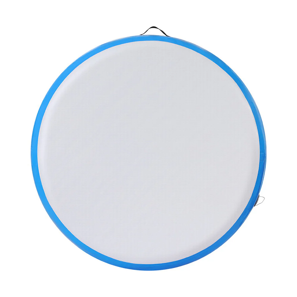 Everfit 1m Air Track Spot Inflatable Gymnastics Tumbling Mat Round W/ Pump Blue - Image 4