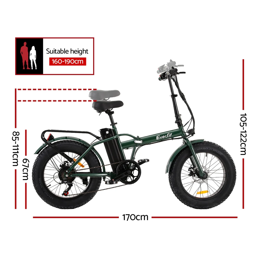 Everfit 20 Inch Folding Electric Bike Urban City Bicycle eBike Rechargeable - Image 2
