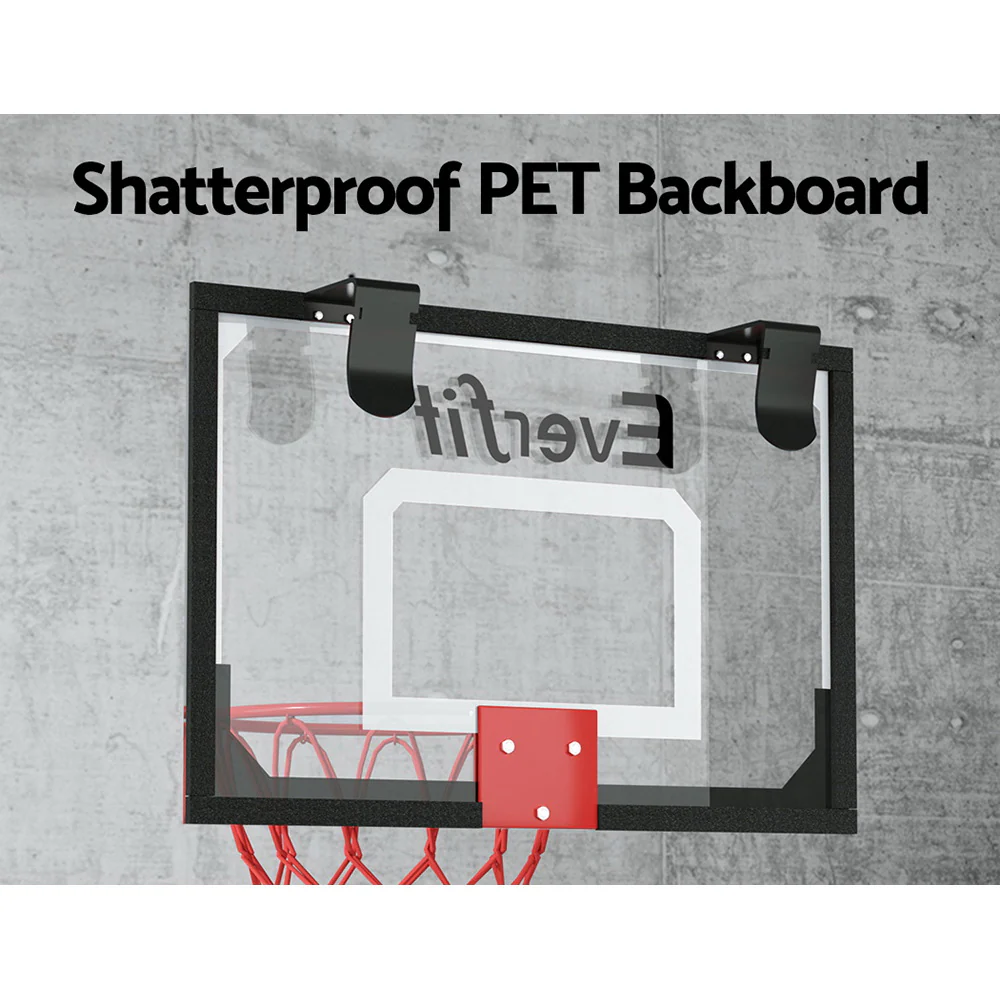 Everfit 23 Mini Basketball Hoop Backboard Door Wall Mounted Sports Kids Black - Image 5