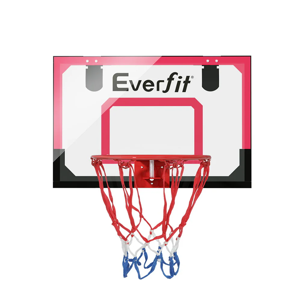 Everfit 23 Mini Basketball Hoop Backboard Door Wall Mounted Sports Kids Red - Image 3