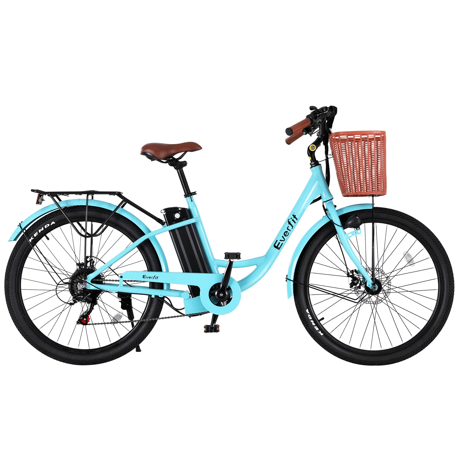 Everfit 26 Electric Bike City Bicycle eBike e-Bike Commuter w/ Battery BL