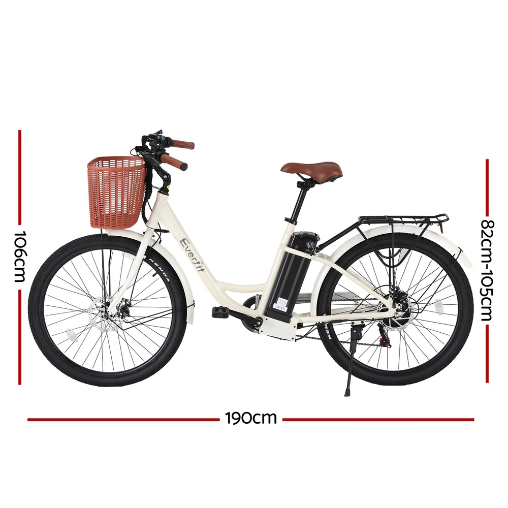 Everfit 26 Electric Bike City Bicycle eBike e-Bike Commuter w/ Battery WH - Image 3
