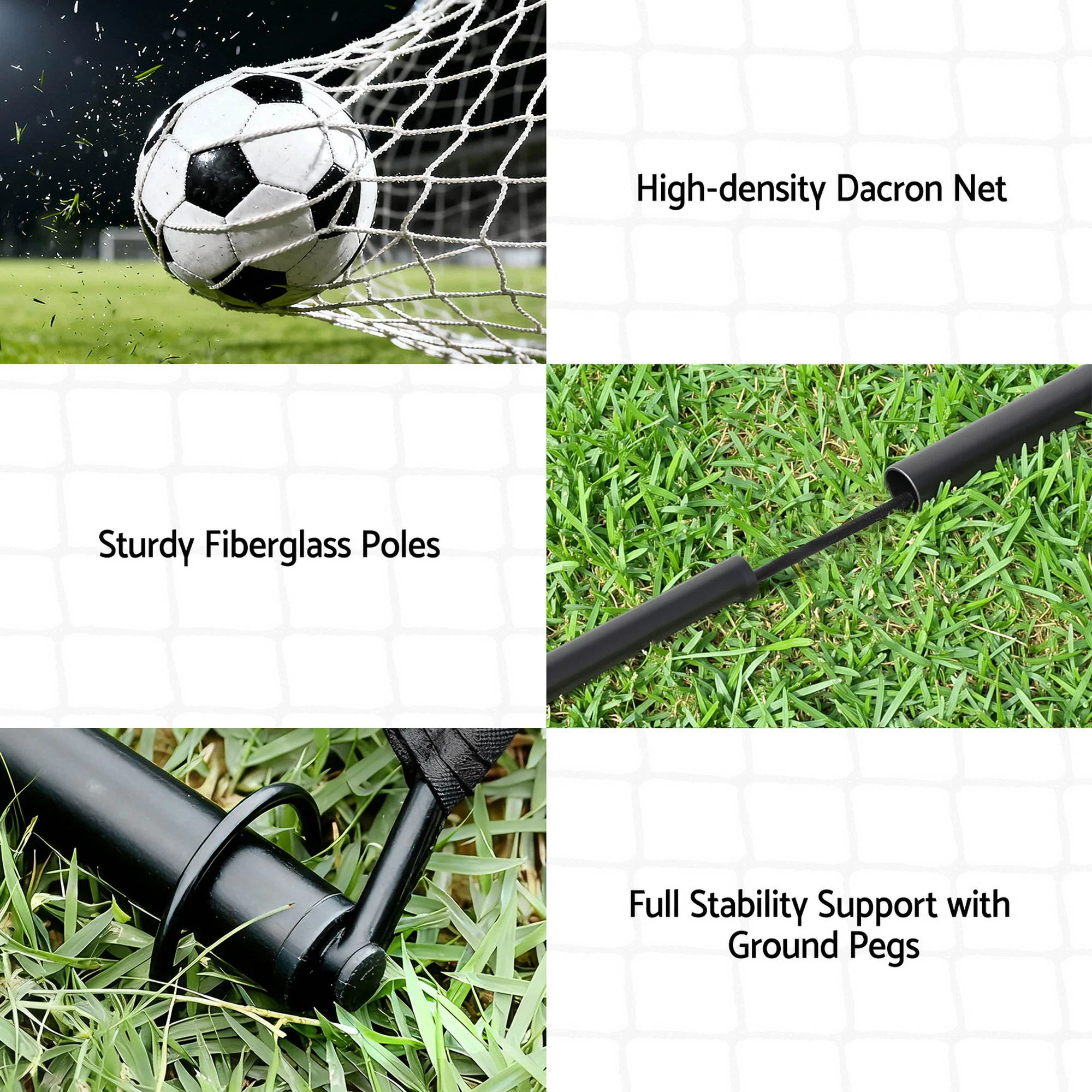 Everfit 2m Football Soccer Net Portable Goal Net Rebounder Sports Training - Image 5