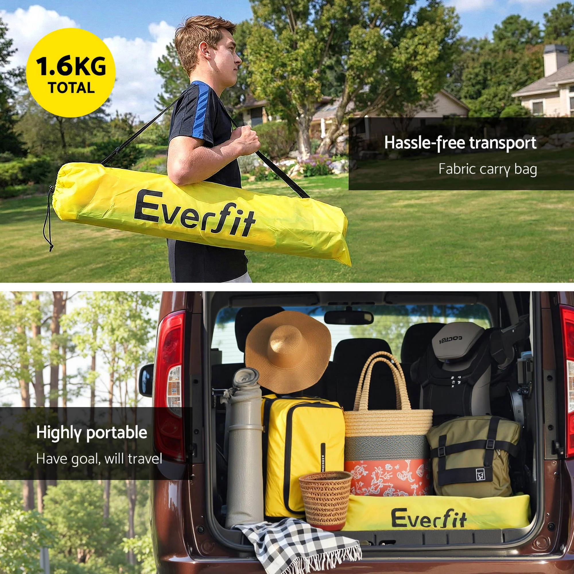 Everfit 2m Football Soccer Net Portable Goal Net Rebounder Sports Training - Image 6