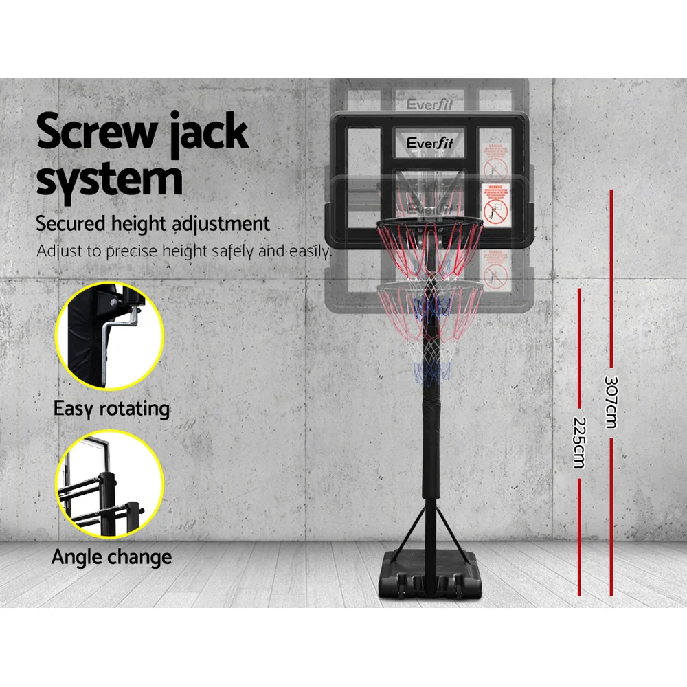 Everfit 3.05M Basketball Hoop Stand System Adjustable Height Portable Pro Black - Image 5