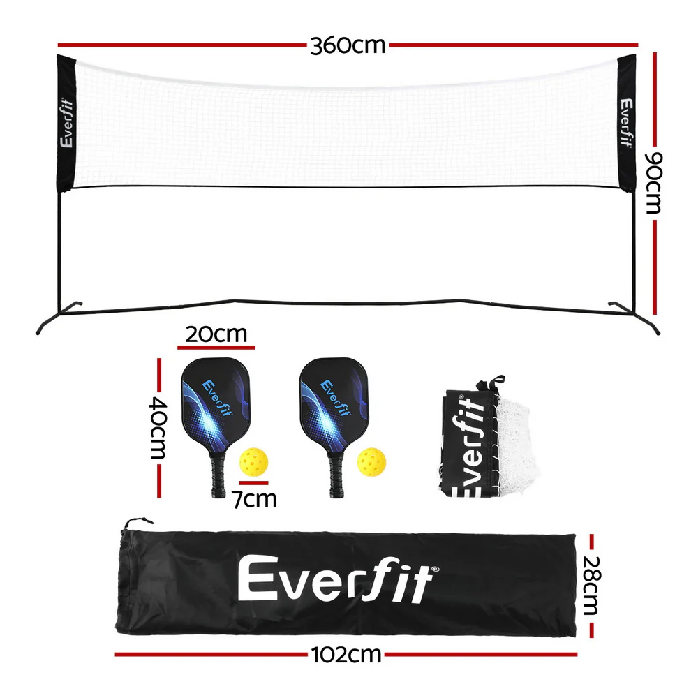 Everfit 3.6M Badminton Tennis Net Portable Volleyball Kit Adjustable Height - Image 2