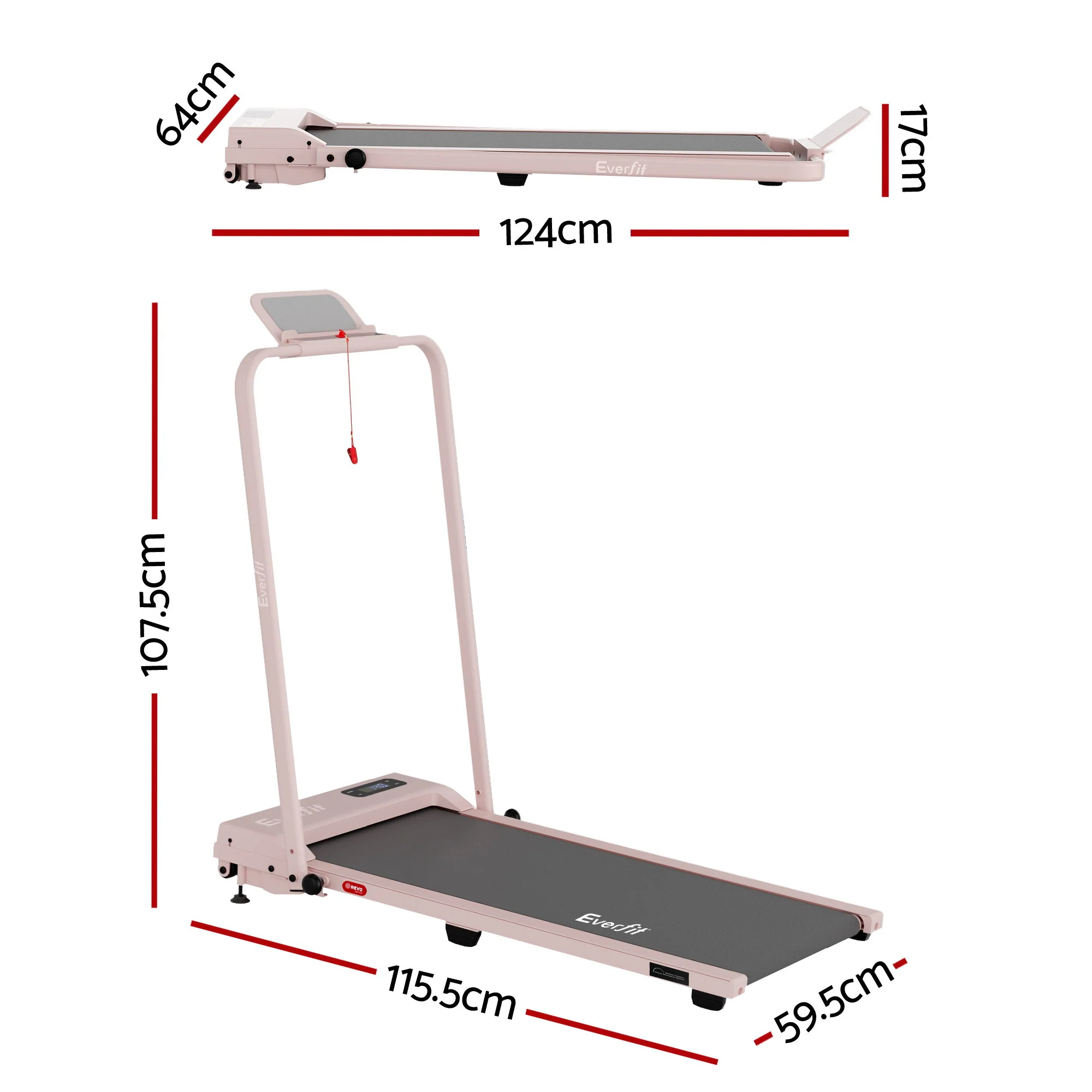 Everfit 3 in 1 Walking Pad Treadmill 12% Incline Under Desk Treadmills for Home Gym With 38cm Wide Belt APP Control - Image 2