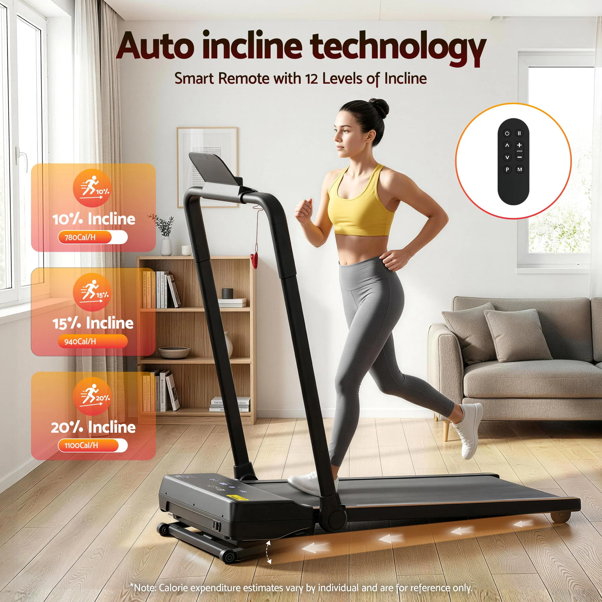 Everfit 3 in 1 Walking Pad Treadmill 20% Auto Incline Under Desk Foldable Treadmills for Home With 40cm Wide Belt - Image 5