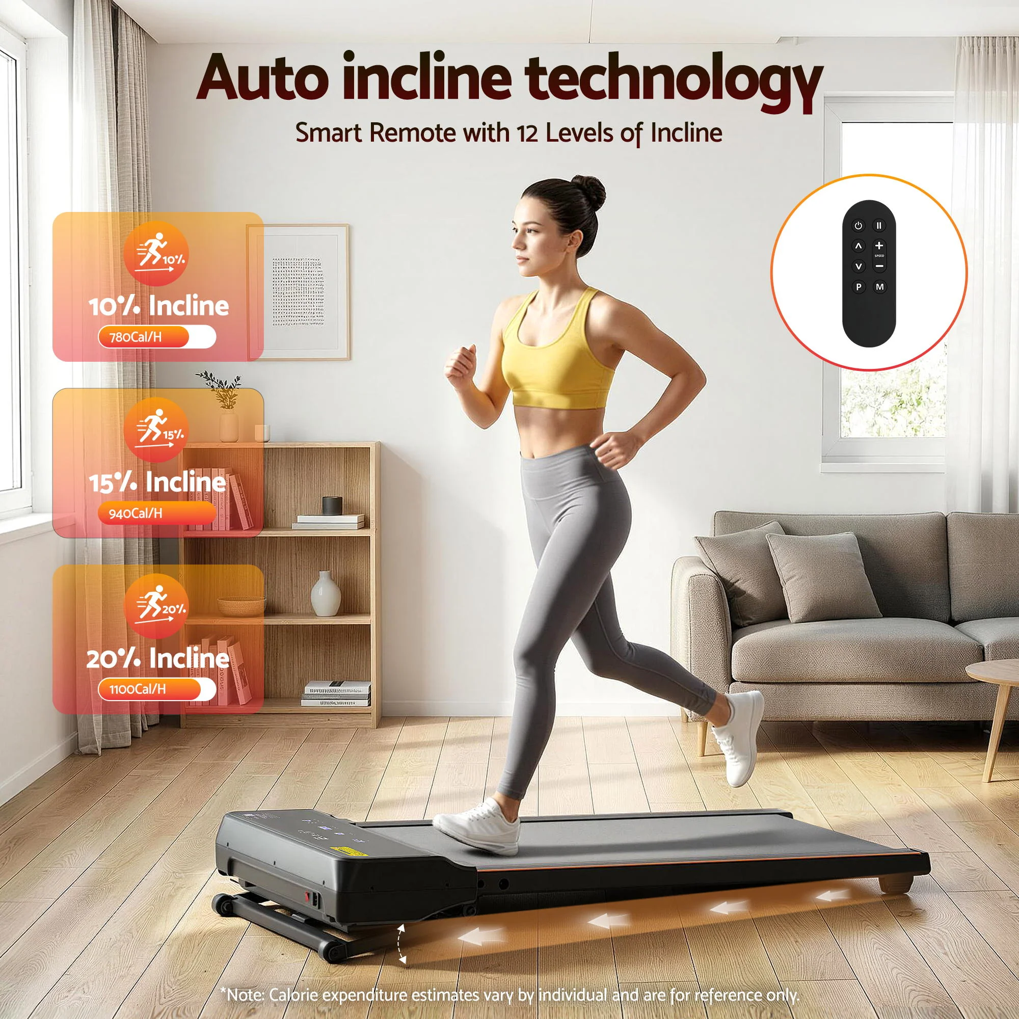 Everfit 3 in 1 Walking Pad Treadmill 20% Auto Incline Under Desk Treadmills for Home Gym With 40cm Wide Belt - Image 4
