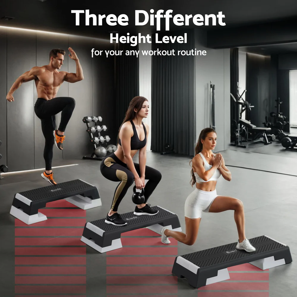 Everfit 3 Level Aerobic Step Adjustable Stepper for Home Workouts - Image 4