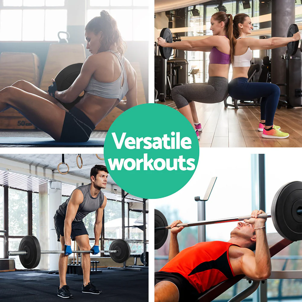 Everfit 30kg Barbell Weight Plates Standard Home Gym Press Fitness Exercise - Image 6