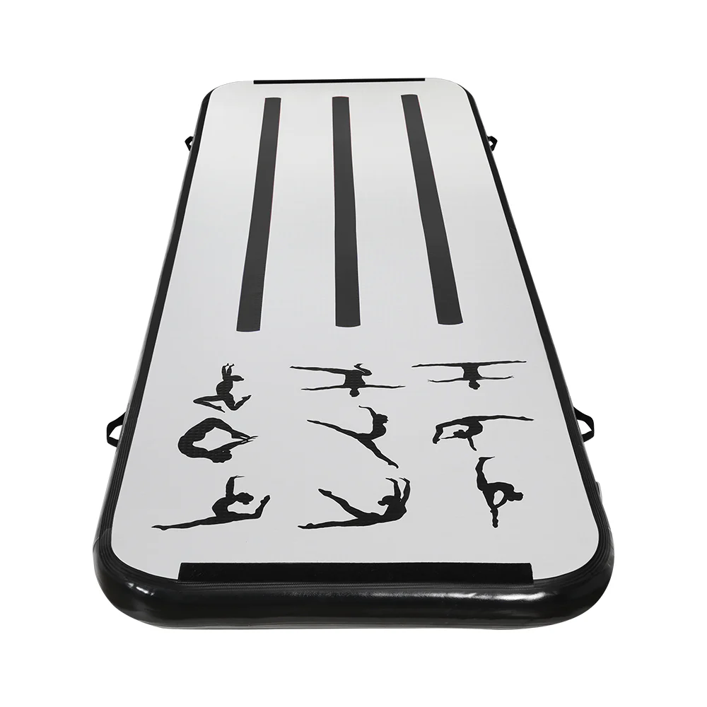 Everfit 3M Air Track Gymnastics Tumbling Mat Exercise Cheerleading Unique Black - Image 3