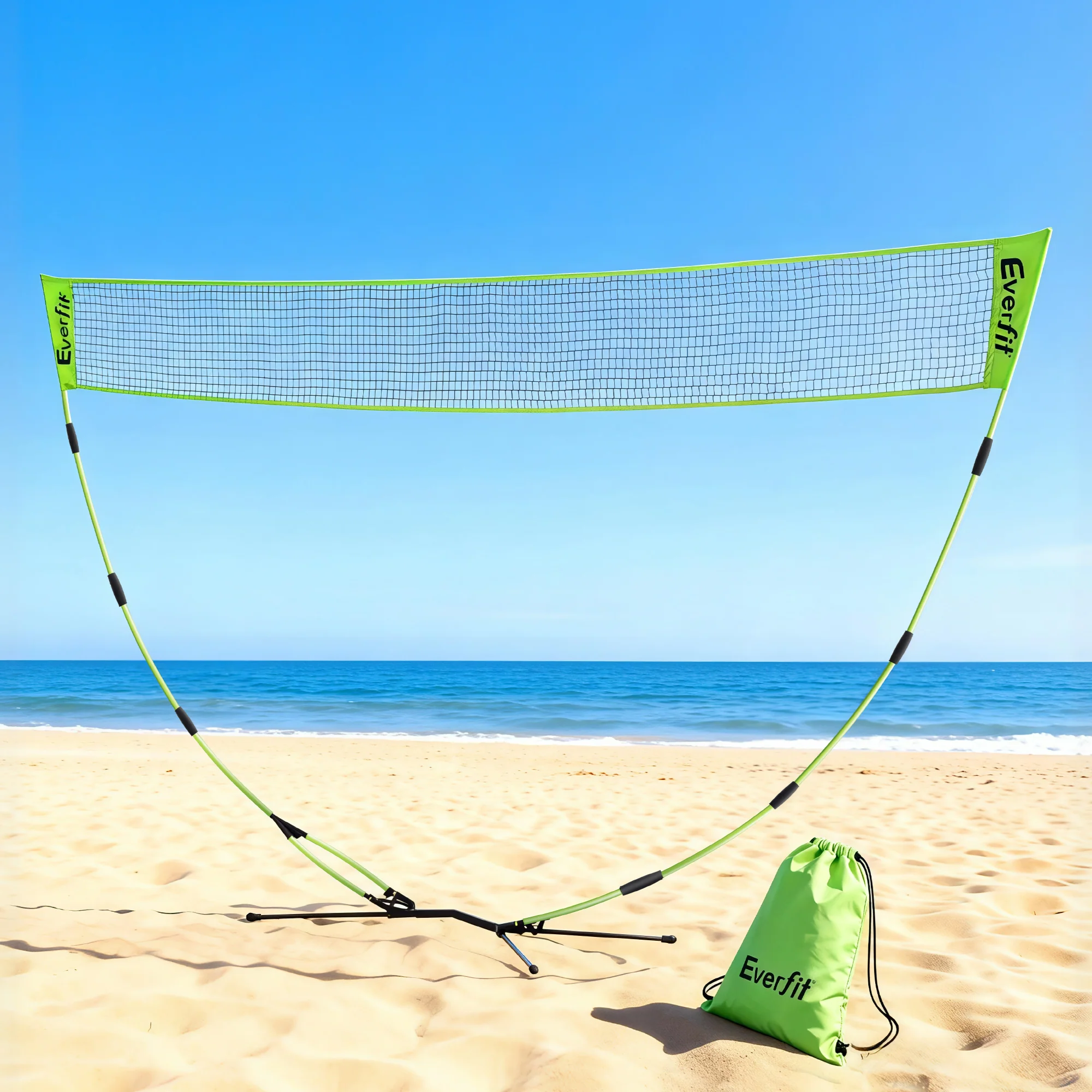 Everfit 3M Badminton Tennis Net Portable Volleyball Kit Yellow - Image 8