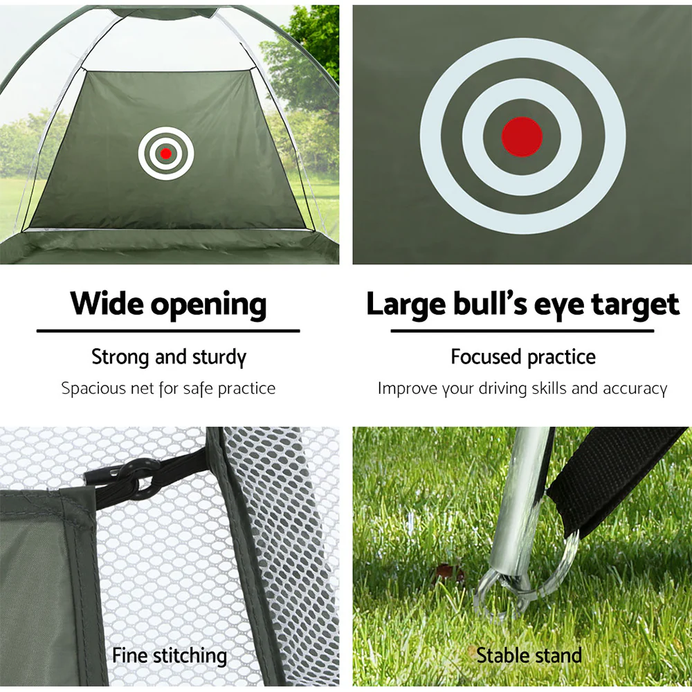 Everfit 3M Golf Practice Net Portable Training Aid Driving Target Tent Green - Image 7