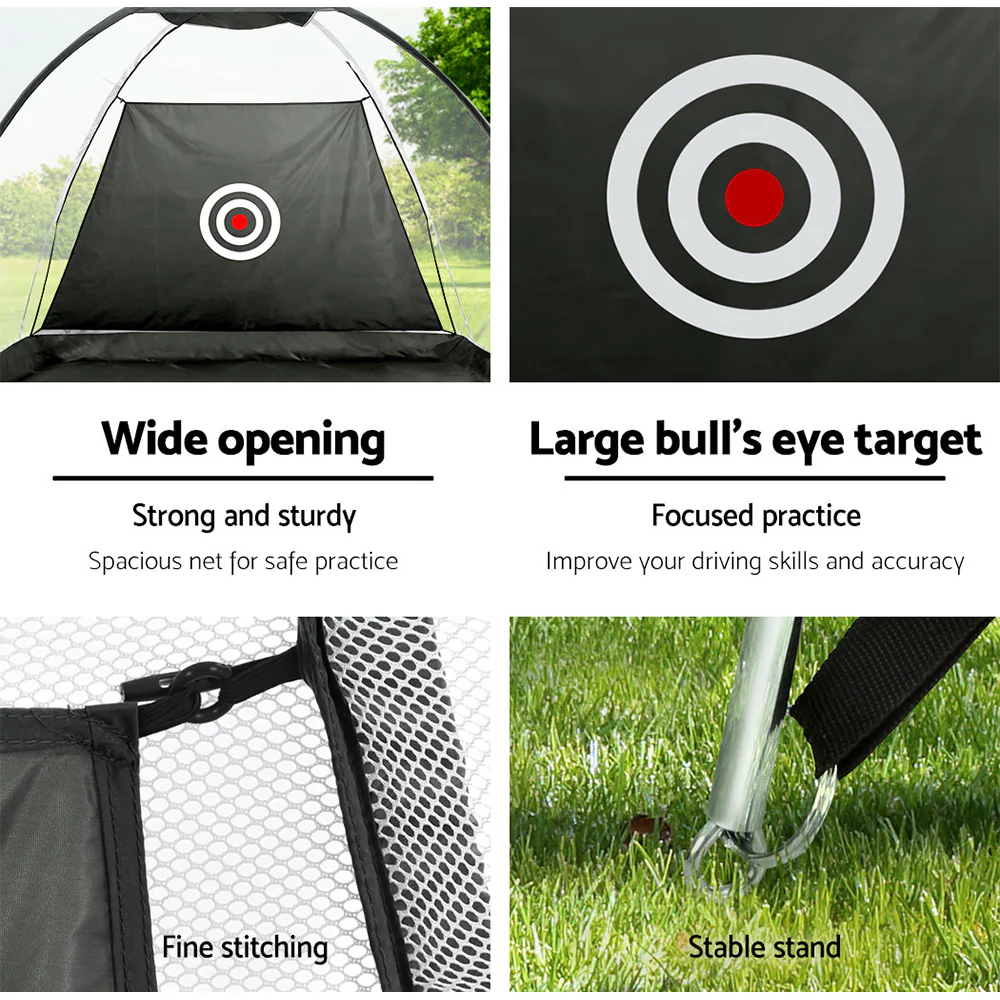 Everfit 3M Golf Practice Net Portable Training Aid Driving Target Tent Black - Image 7