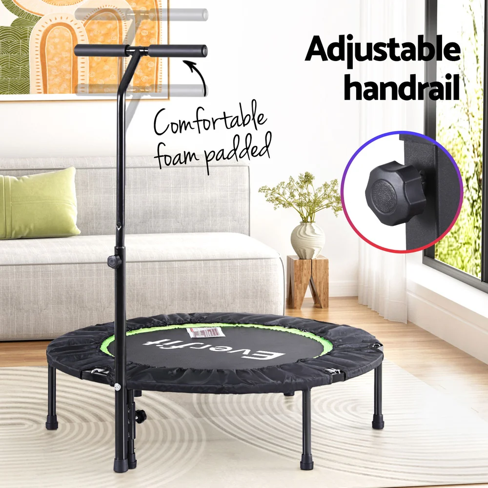 Everfit 40inch Fitness Foldable Trampoline Jumping Rebounder Home Gym Handrail - Image 5