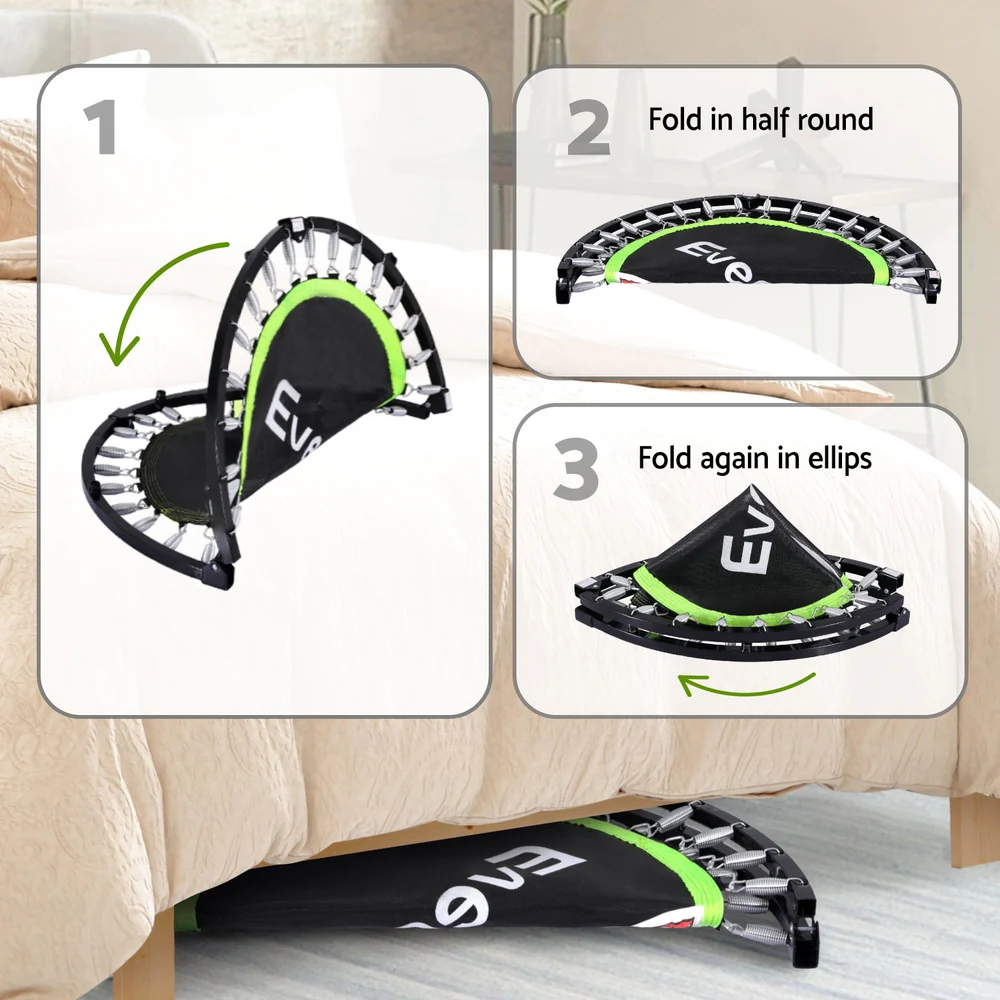 Everfit 40inch Fitness Foldable Trampoline Jumping Rebounder Home Gym Handrail - Image 6