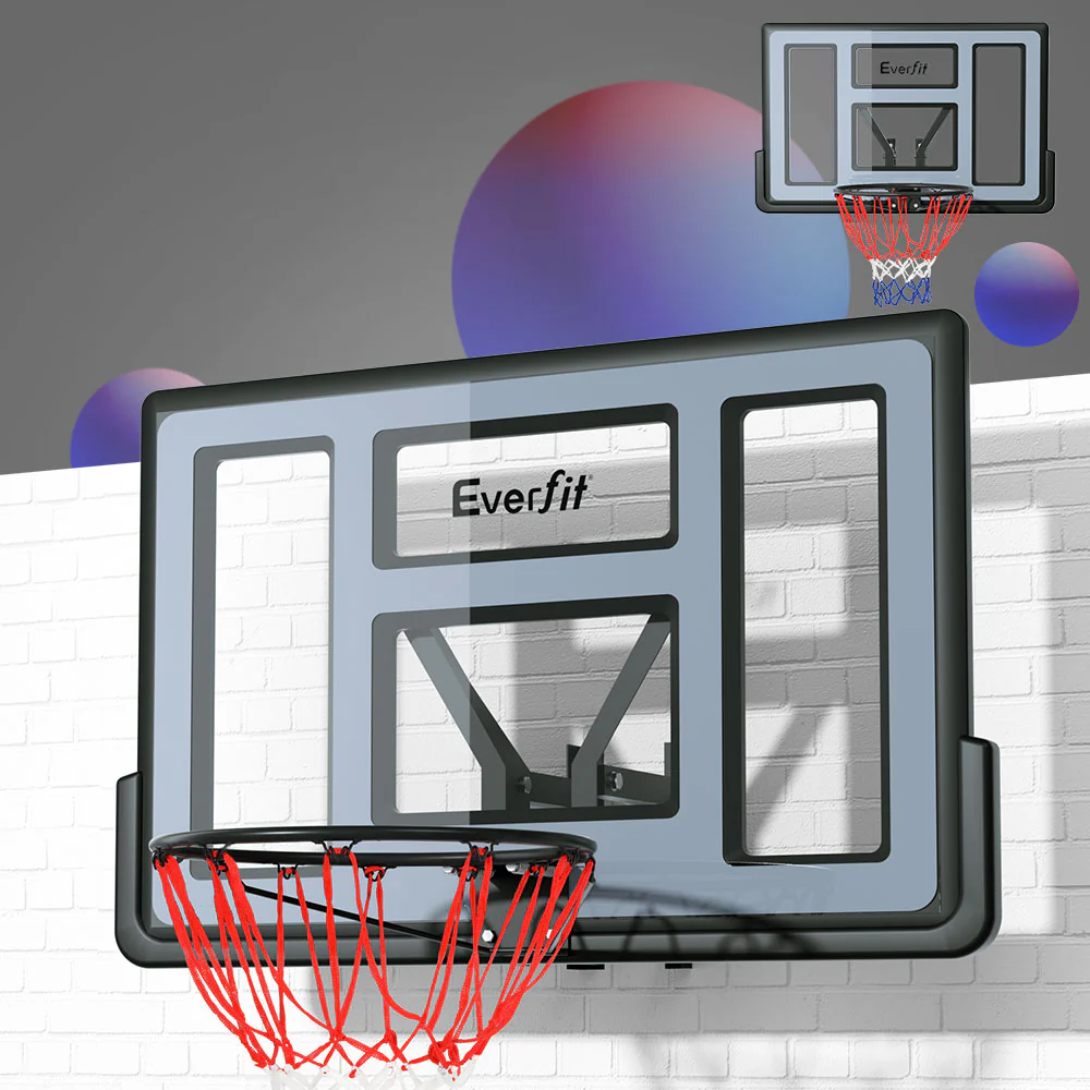Everfit 45‘’ Kids Basketball Hoop Backboard Wall Mounted Ring Net Sports - Image 7
