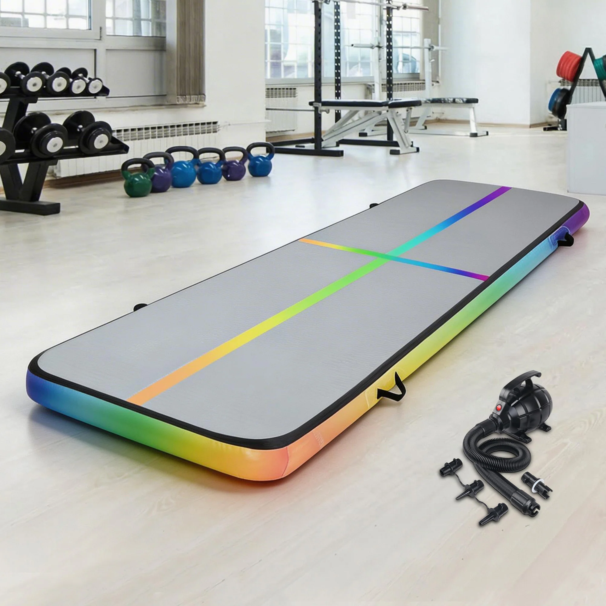 Everfit 4M Air Track Gymnastics Tumbling Exercise Mat Inflatable Mats 20CM Thick + Pump - Image 8