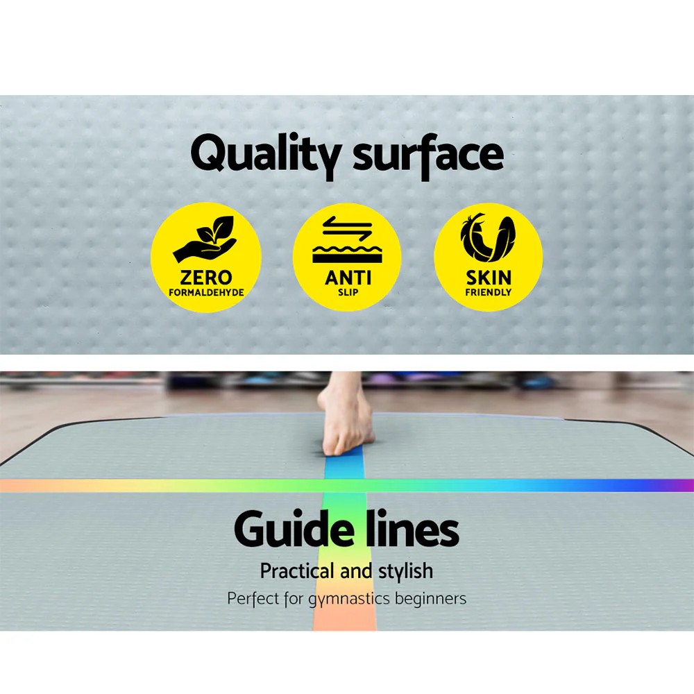 Everfit 4M Air Track Gymnastics Tumbling Exercise Mat Inflatable Mats + Pump - Image 4