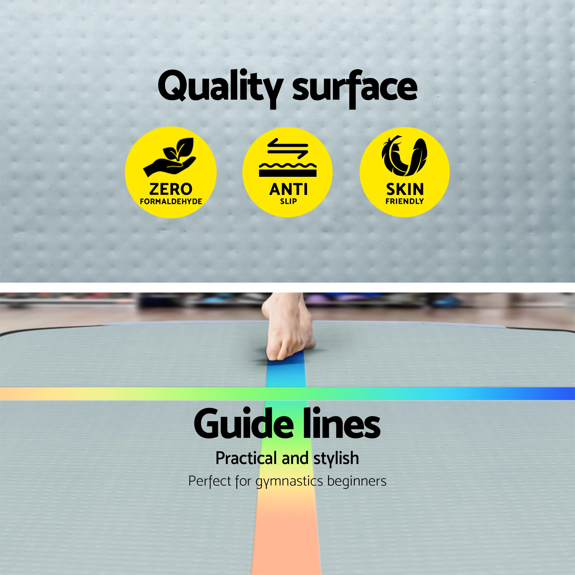 Everfit 4X1X0.2M Air Track Inflatable Tumbling Mat Gymnastics Yoga Mat - Image 5