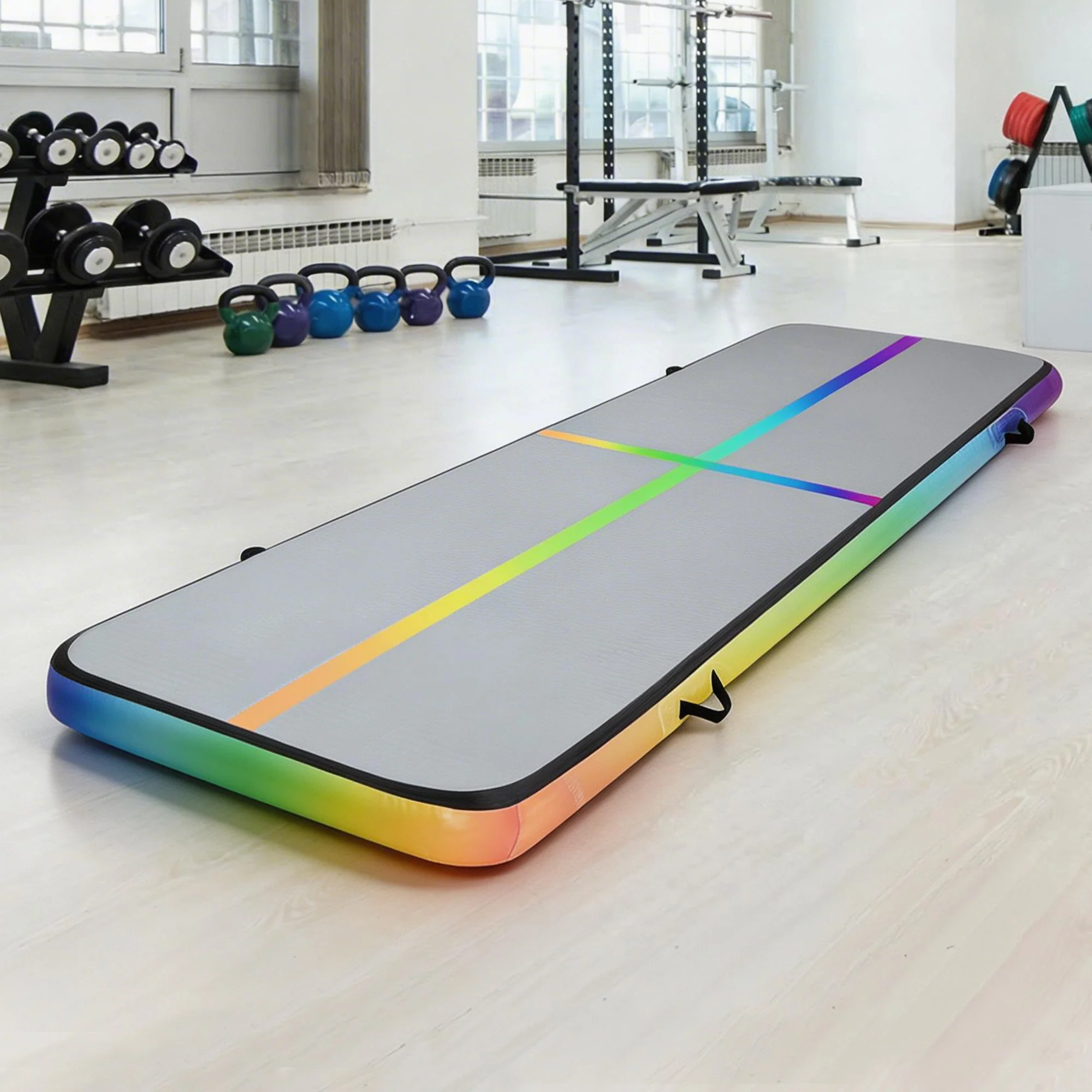 Everfit 4X1X0.2M Air Track Inflatable Tumbling Mat Gymnastics Yoga Mat - Image 8