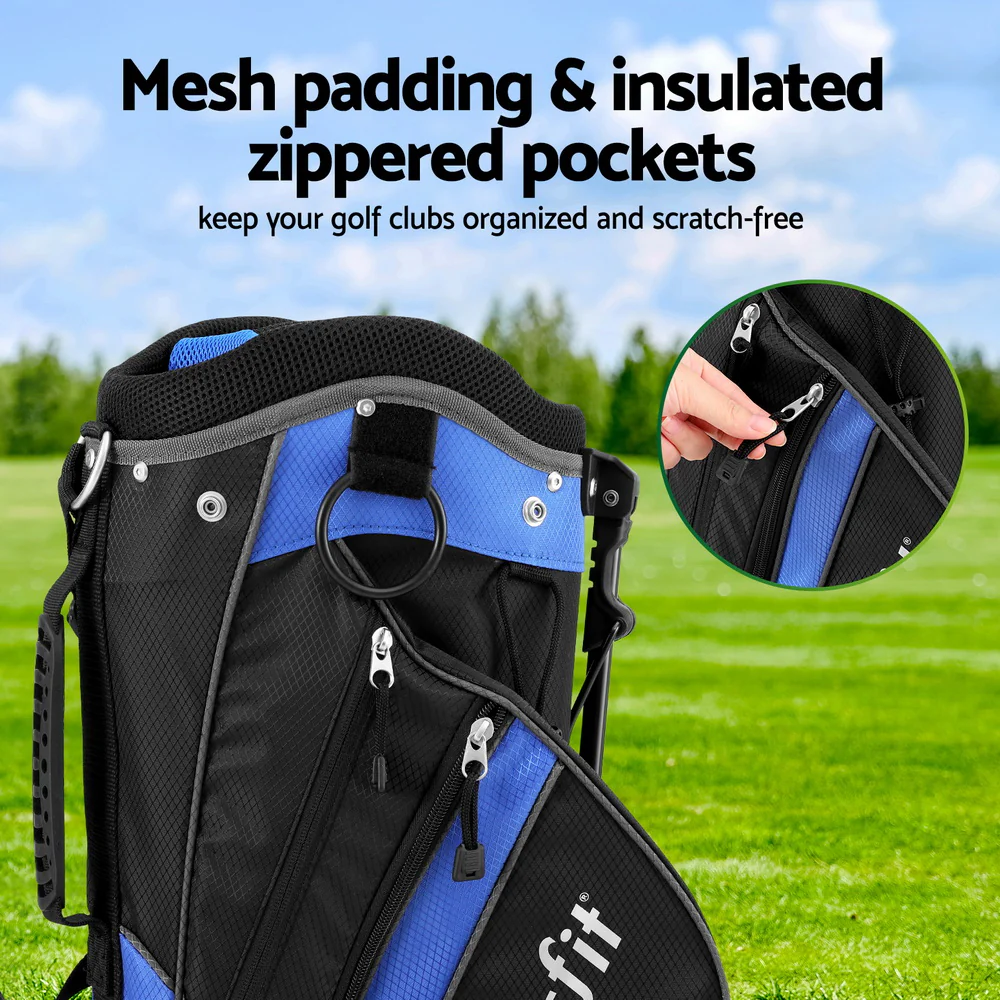 Everfit 6 Way Dividers Golf Bag Stand Insulated Carry Bag Zippered Rain Cover - Image 5
