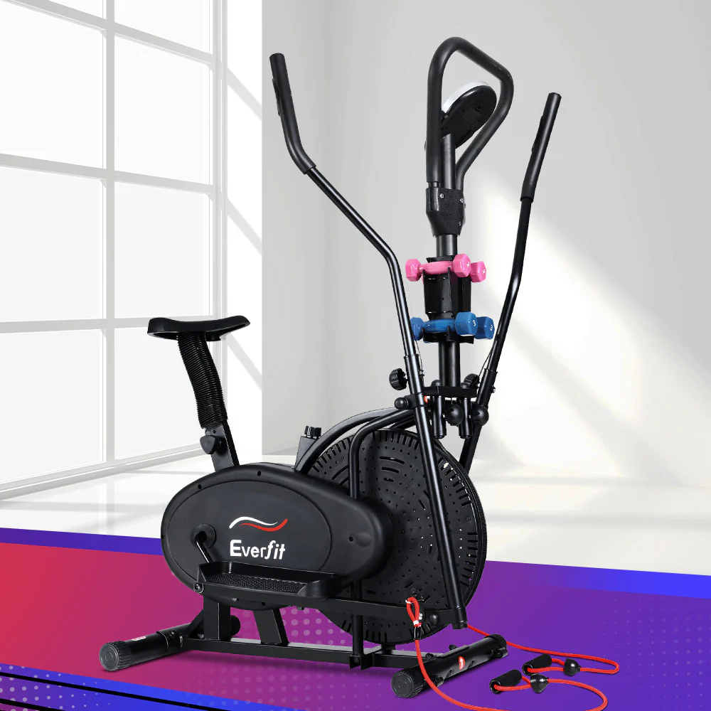 Everfit Exercise Bike 6 in 1 Elliptical Cross Trainer Home Gym Indoor Cardio - Image 7