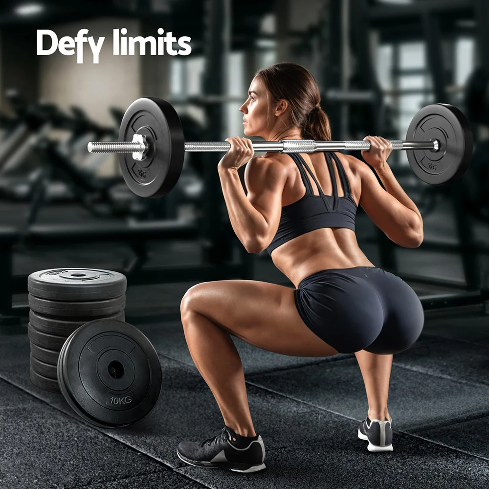 Everfit 80kg Barbell Weight Plates Standard Home Gym Press Fitness Exercise - Image 6