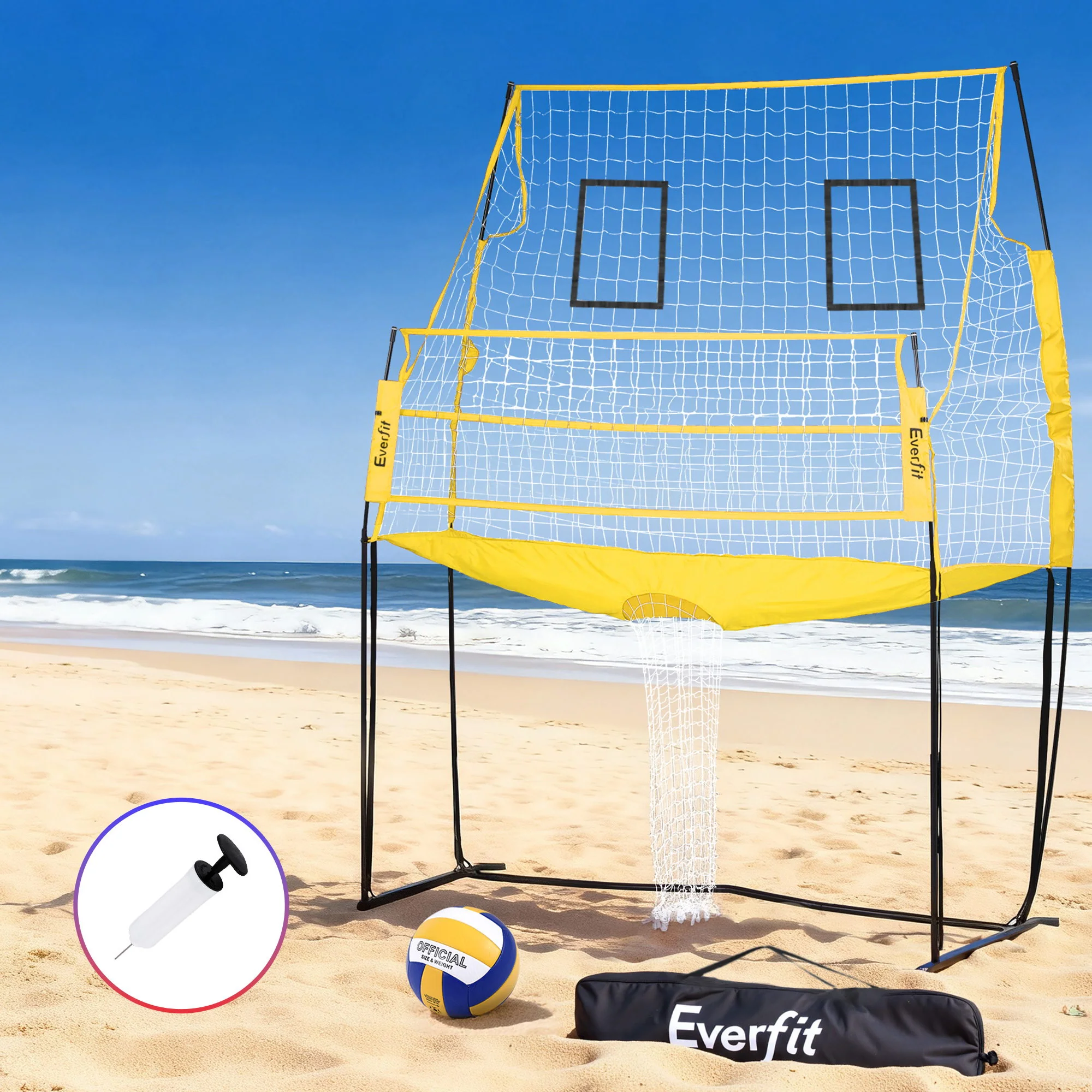 Everfit 8ft Volleyball Net Free-standing Adjustable Height Portable with Ball and Bag - Image 8