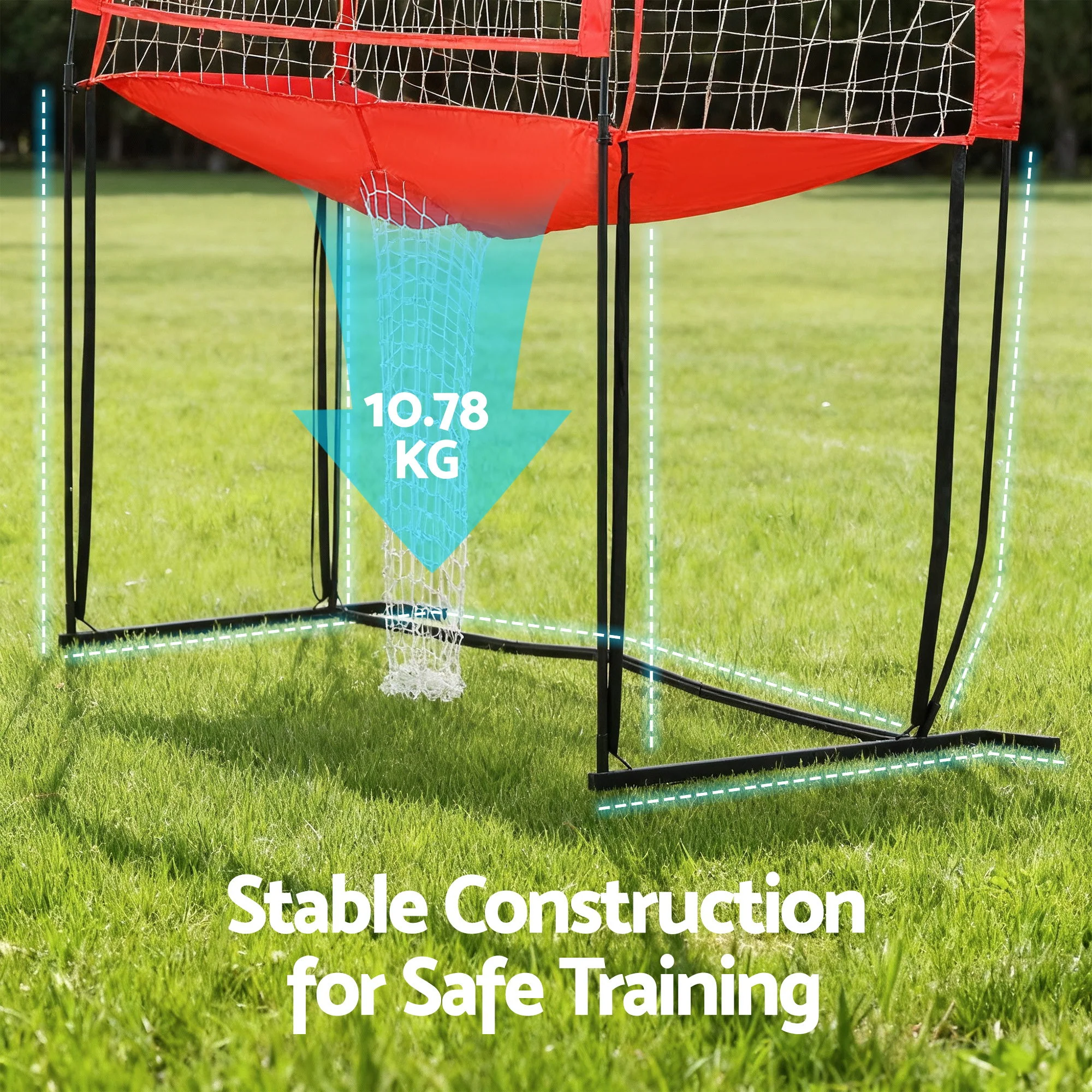 Everfit 8ft Volleyball Net Training Equipment Adjustable Height Portable with Ball and Bag - Image 6