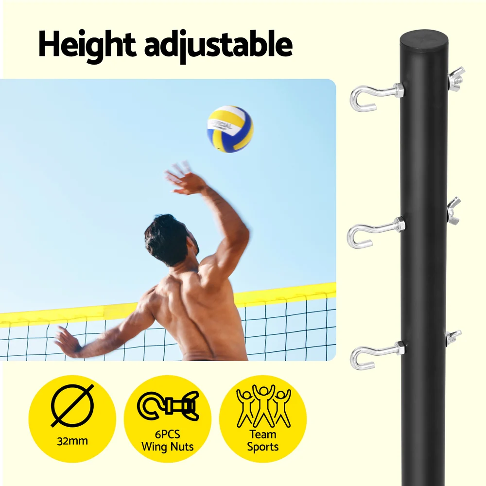 Everfit 9M Portable Volleyball Net Set with Ball Boundary Lines Badminton Tennis - Image 6