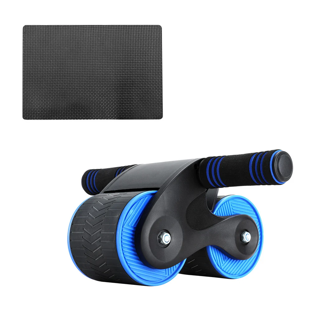 Everfit Ab Roller Automatic Rebound Abdominal Wheel Home Gym Workout Blue - Image 2