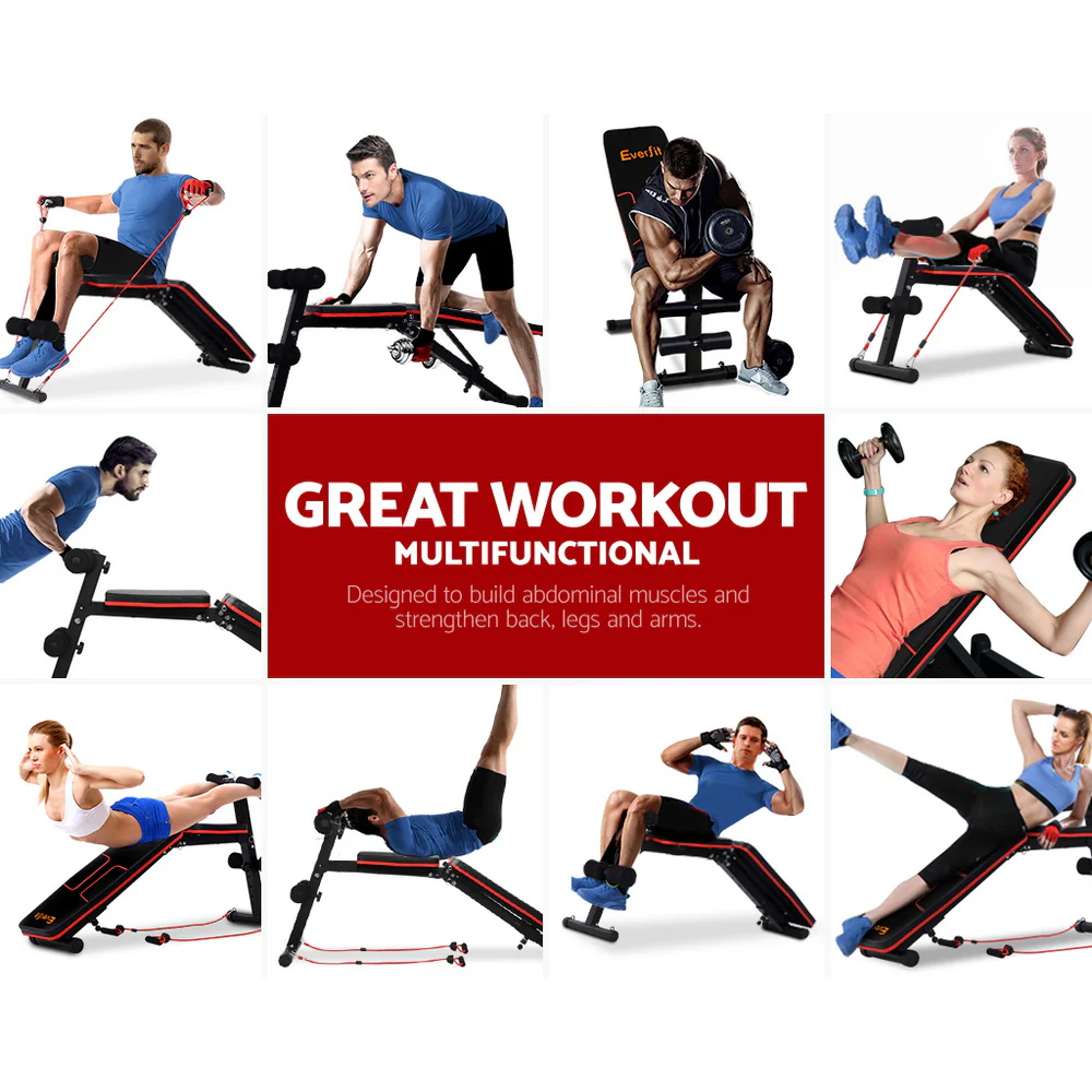 Everfit Weight Bench Adjustable FID Bench Press Home Gym 150kg Capacity - Image 6