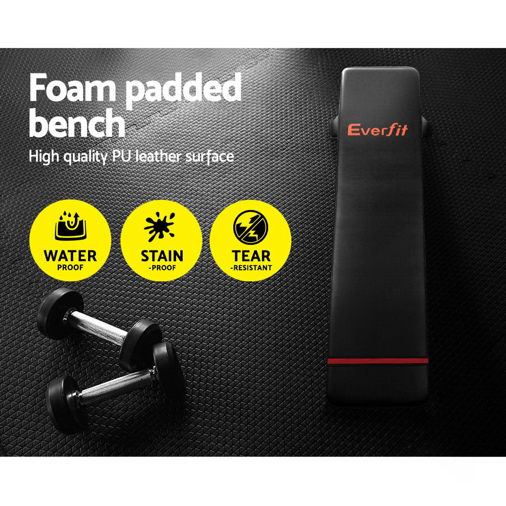 Everfit Weight Bench Flat Bench Press Home Gym Equipment 300kg Capacity - Image 6