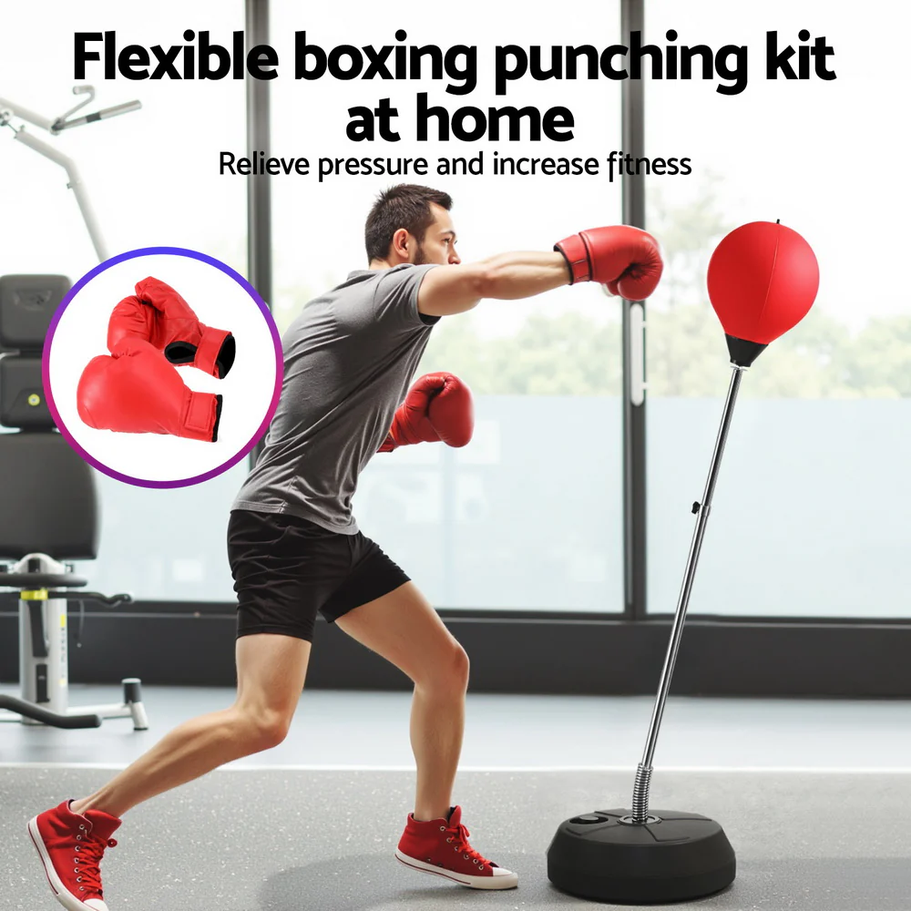 Everfit Adult Punching Bag Stand 150cm Adjustable Freestanding with Gloves and Pump - Image 4