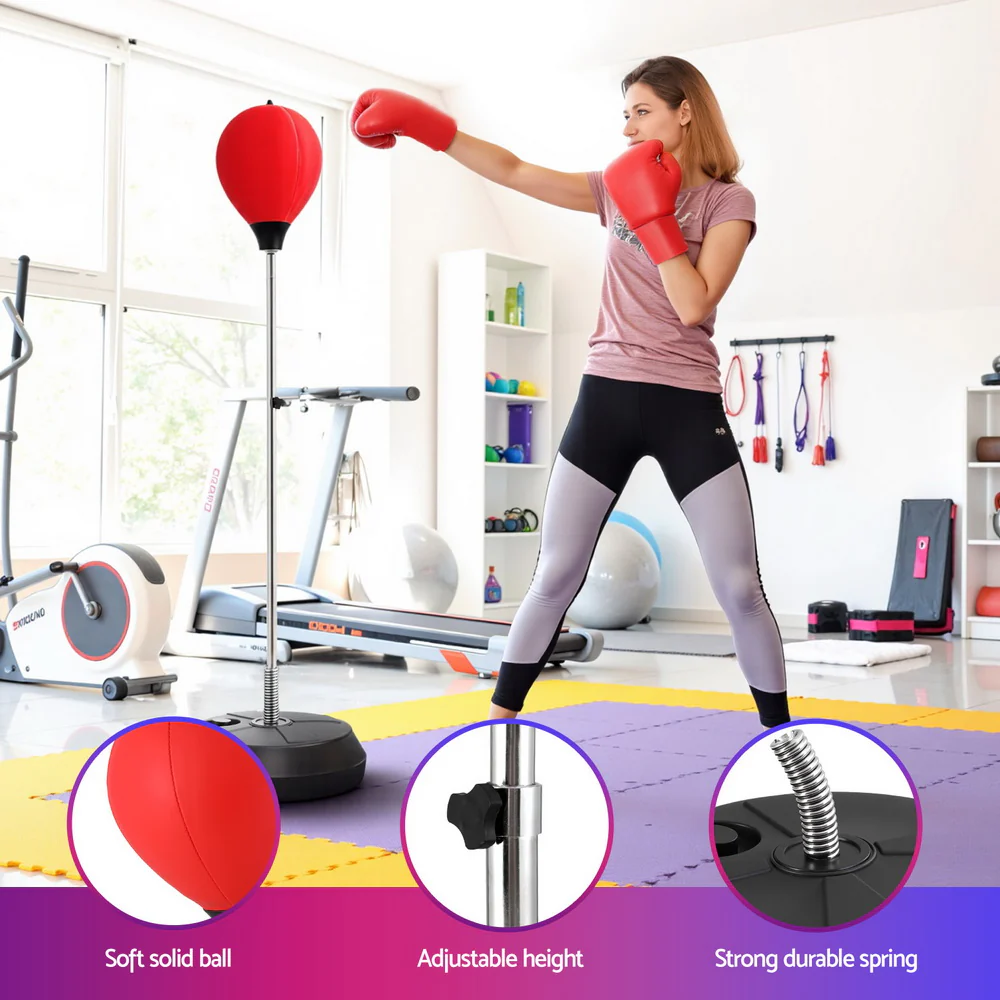 Everfit Adult Punching Bag Stand 150cm Adjustable Freestanding with Gloves and Pump - Image 5