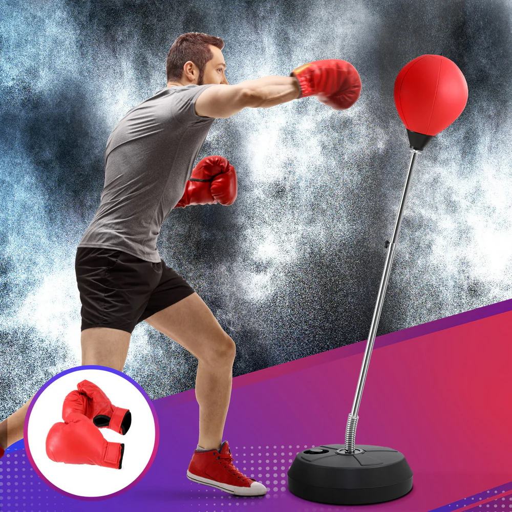 Everfit Adult Punching Bag Stand 150cm Adjustable Freestanding with Gloves and Pump - Image 7